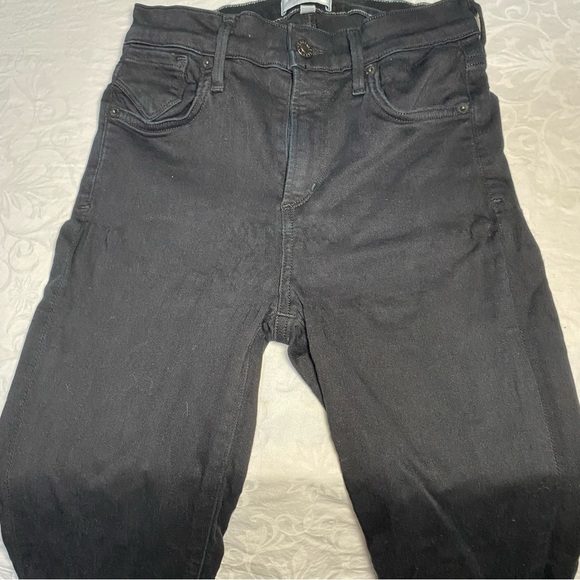 AGOLDE Black Stretch Jeans 25 Waist Women’s Super Stretchy Tapered Skinny Used - Picture 9 of 12